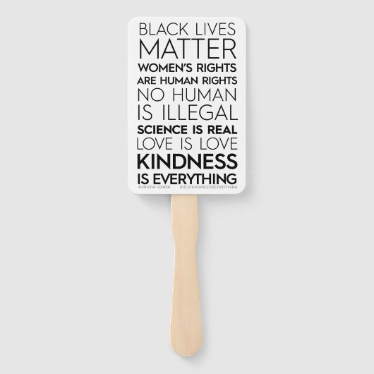 #KindnessIsEverything Hand fans Handwaaier (Achterkant)