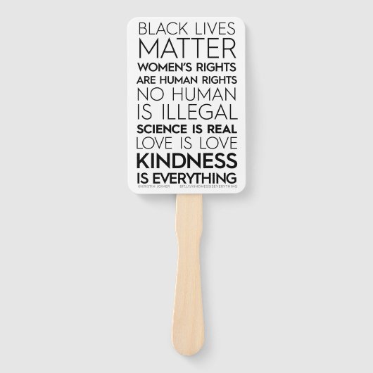 #KindnessIsEverything Hand fans Handwaaier (Voorkant)