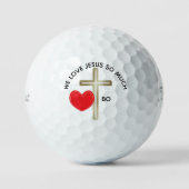 Kindontwerp gepersonaliseerde Jezus Golfballen (Voorkant)