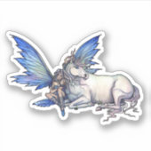 Kindred Fairy en Eenhoorn Fantasy Kunst Sticker (Voorkant)