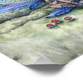 Kindred Fairy en Unicorn Fantasy Art Waterverf Poster (Hoek)