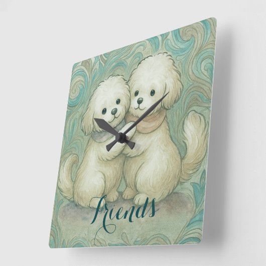 Kindred Paws  Vierkante Klok (Hoek)