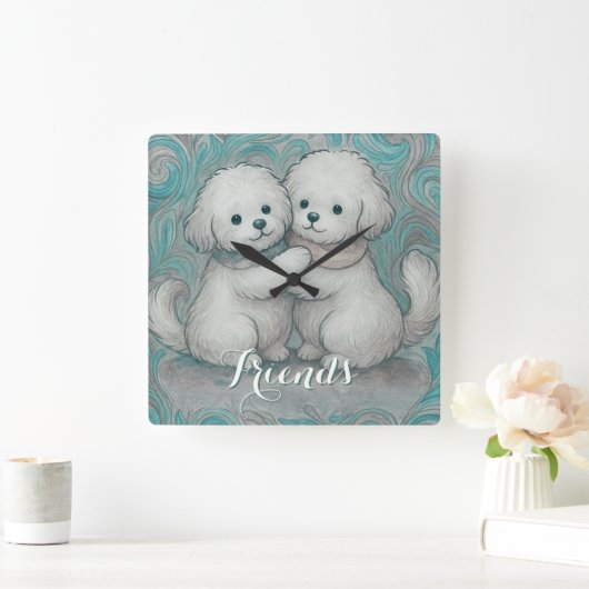 Kindred Paws  Vierkante Klok (Huis)