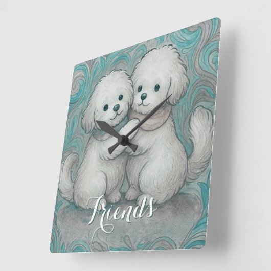 Kindred Paws  Vierkante Klok (Hoek)