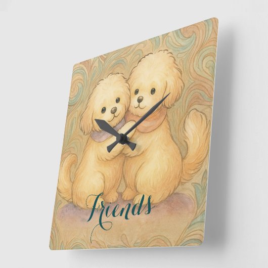 Kindred Paws  Vierkante Klok (Hoek)