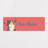 Kindred Paws | Waterdichte labels op maat voor kat (Design 1)