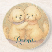 Kindred Paws  Zandsteen Onderzetter (Voorkant)