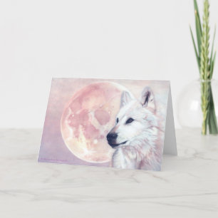 Kindred Spirits - Wolf en Moon Wenskaart Bedankkaart