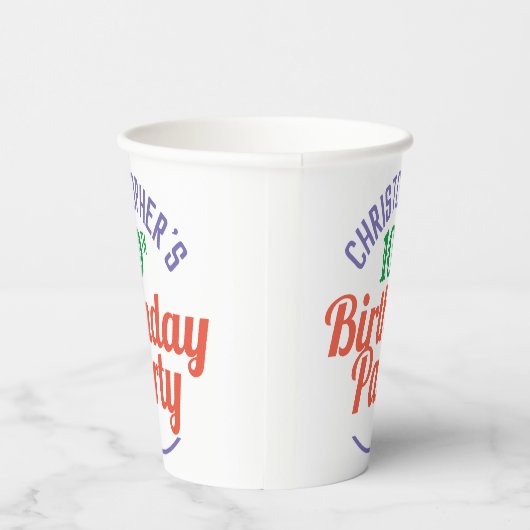 Kind's 10e Verjaardag Papier Cups Papieren Bekers (Rechts)