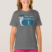 Kind's 1e verjaardag Deze coole dolfijn is er een T-shirt (Voorkant)