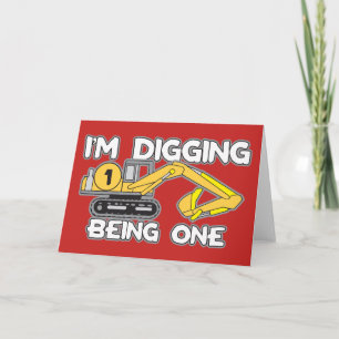 Kind's 1e verjaardag Ik ben aan het graven om er e Kaart