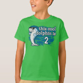 Kind's 2e verjaardag Deze coole dolfijn is twee T-shirt (Voorkant)