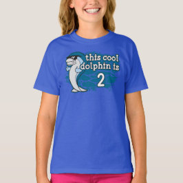 Kind's 2e verjaardag Deze coole dolfijn is twee T-shirt
