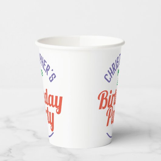 Kind's 7e Verjaardag Papier Cups Papieren Bekers (Links)