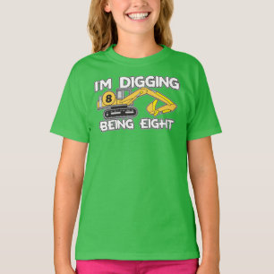 Kind's 8e verjaardag Ik ben aan het graven zijnde T-shirt