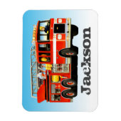 Kind's aangepaste naam Fire Truck Party Magneet (Verticaal)