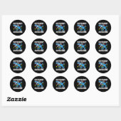 Kind's autisme anders is Geweldige dinosaurus auti Ronde Sticker (Vel)