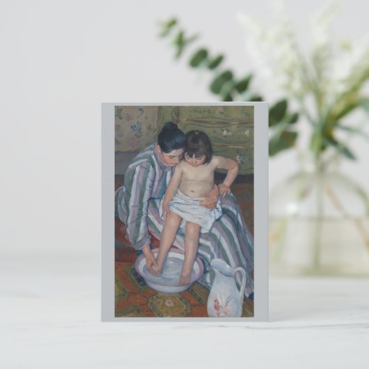 Kind's Bath Mary Cassatt Briefkaart (Staand voorkant)