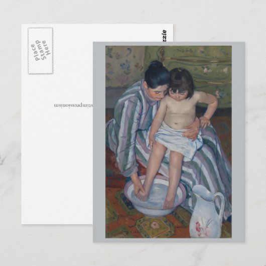 Kind's Bath Mary Cassatt Briefkaart (Voorkant / Achterkant)