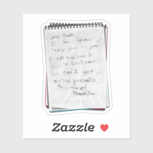 Kind's Beste Kerstman Brief Kerstmis Sticker (Vel)