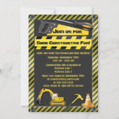 Kind's Bouwjaar Verjaardagsfeest Kaart (Achterkant)