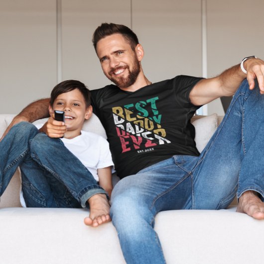 Kind's cadeau aan vader moderne typografie beste p t-shirt