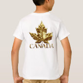 Kind's Canada T-shirt Gold Team Canada Sport Shirt (Achterkant)