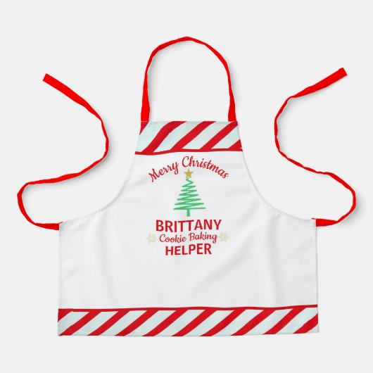 Kind's Christmas Red & White Stripes Candy Cane Schort (Voorkant)