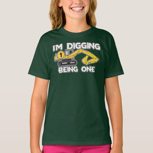 Kind's eerste verjaardag Ik ben aan het graven als T-shirt (Voorkant)