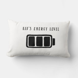 Kind's Energy Level Funny Battery Graphic Kussen