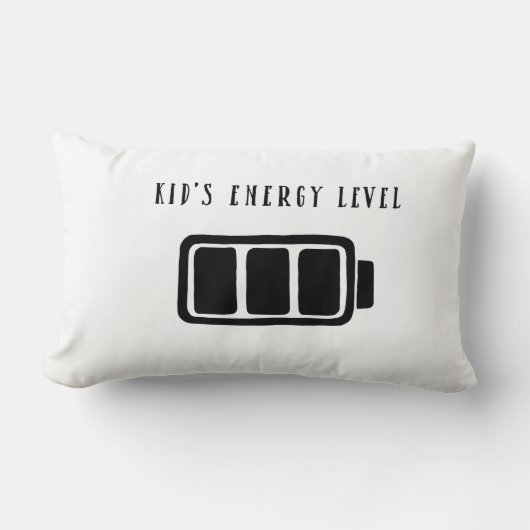 Kind's Energy Level Funny Battery Graphic Kussen (Voorkant)