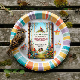 Kind's Fairytale Forest verjaardagsfeestje Kaart