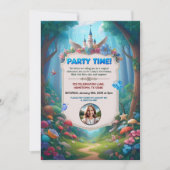 Kind's Fairytale Forest verjaardagsfeestje Kaart (Voorkant)