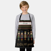 Kind's Funny Notenkraker Gepersonaliseerde Naam Ke Schort (Gedragen)