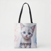 Kind's Galaxy Blue getinte kitten, Tote Bag (Voorkant)