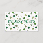 Kind's Lucky Clover Spelen Datum Mama Contact Kaar Contactkaartje (Voorkant)