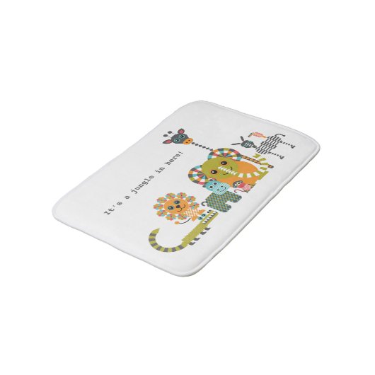 Kind's moderne Oerwoud Safari Animals Bath Rug Badmat (Gekanteld)