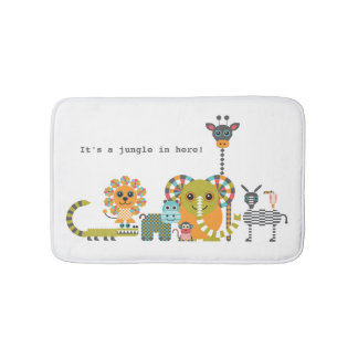 Kind's moderne Oerwoud Safari Animals Bath Rug Badmat