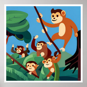 Kind's Monkeys Art Print