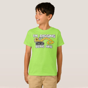 Kind's negende verjaardag Ik ben aan het graven om T-shirt