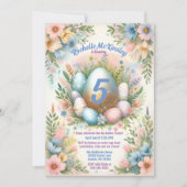 Kind's Paaseierjacht Lente Verjaardagsfeest Kaart (Voorkant)