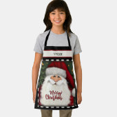 Kind's Schattigee kerstman gepersonaliseerde vroli Schort (Insitu)