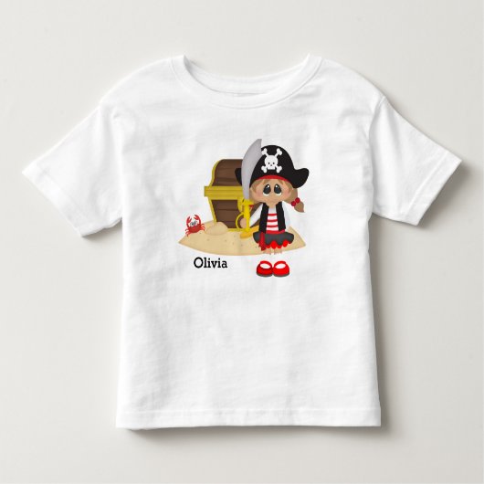 Kind's Schattigee piratenmeisje Kinder Shirts (Voorkant)