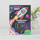 Kind's Space Adventure-feest Rocket Scientist Kind Kaart (Staand voorkant)