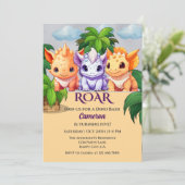 Kind's Verjaardag Dinosaurus Party Een Dino Bash E Kaart (Staand voorkant)