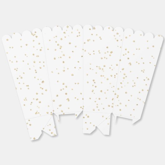 Kind's Verjaardag Gouden Glitter Popcorn Bedankdoosjes (Ongevouwen)