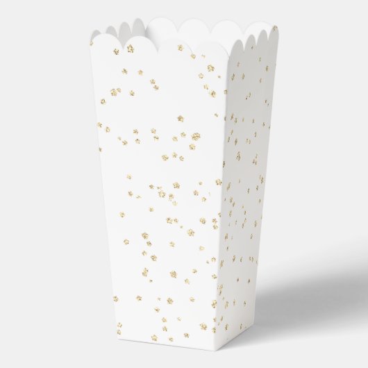 Kind's Verjaardag Gouden Glitter Popcorn Bedankdoosjes (Voorkant)