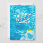 Kind's Verjaardags Zwembad Party Invite Kaart (Voorkant)