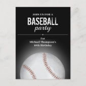 Kind's verjaardagsfeest Baseball Custom Briefkaart (Voorkant)