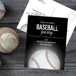 Kind's verjaardagsfeest Baseball Custom Briefkaart